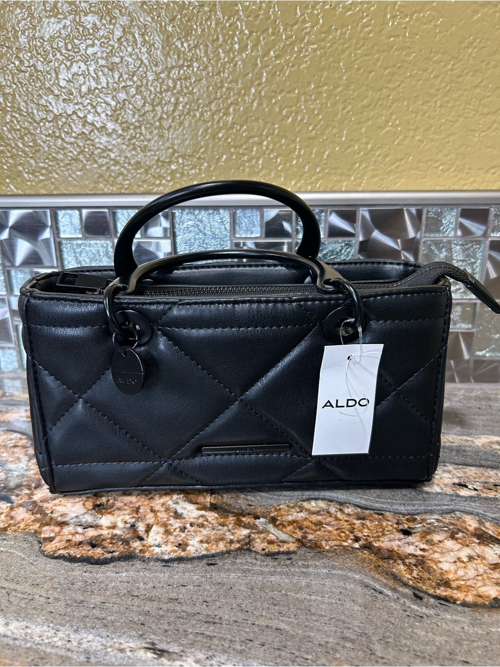 Aldo Black Quilted Cross Body